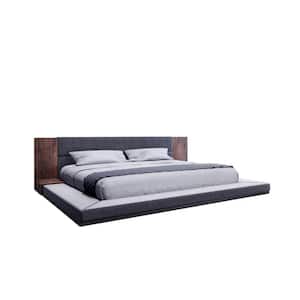 Gray Wood Frame Queen Panel Bed