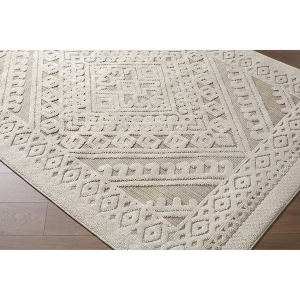 Rockport Ivory Modern Geometric 7 X 10 Indoor/Outdoor Area Rug