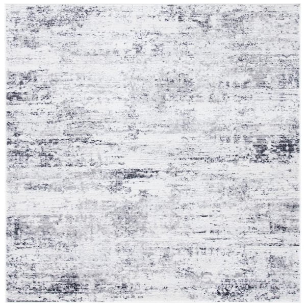 SAFAVIEH Amelia 11 ft. x 11 ft. Ivory/Gray Abstract Distressed Square Area Rug