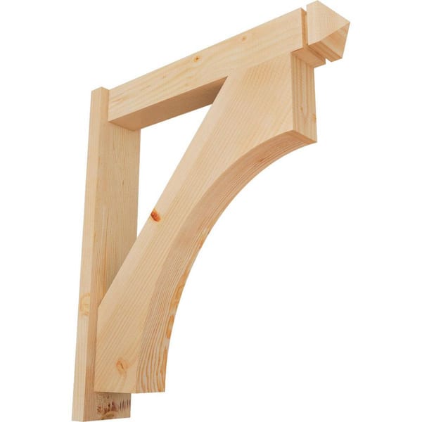 Ekena Millwork 6 in. x 32 in. x 28 in. Douglas Fir Westlake Arts and Crafts Smooth Outlooker