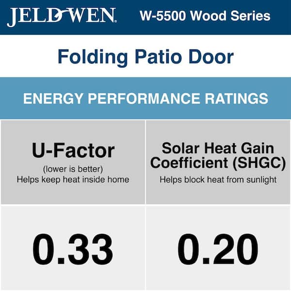 W5500 124 in. x 80 in. Black Right Hand/Outswing Aluminum Clad Wood 4-Panel Prehung Folding Patio Door