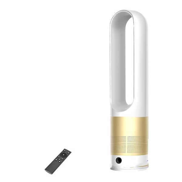 1400W Heating 40W Cooling Portable Bladeless Heater Fan Combo w/ 80° Oscillation for All-Season Use for Office, Bedroom