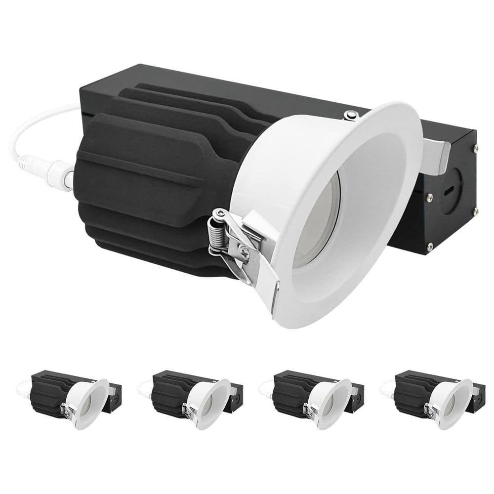 3 In. Integrated LED Regressed Light with Round White Wall Washer Trim, 5CCT 15/20W 1450/2100LM Dimmable 60° Beam 4 Pack price history on PriceWatchPro