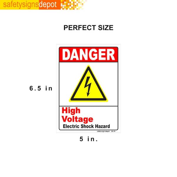 Hazardous Voltage Electric Shock Safety Store Sign Label Decal Stickers Danger 