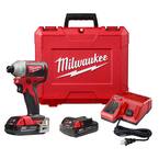 M18 18-Volt Lithium-Ion Brushless Cordless 1/4 in. Impact Driver Kit with Two 2.0 Ah Batteries, Charger and Hard Case