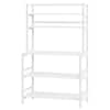 Tribesigns Way To Origin Bachel Modern White Kitchen Baker S Rack With