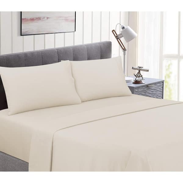 Nouvelle Home Perfectly Cotton 6-Piece Ivory Solid Cotton Queen Sheet Set