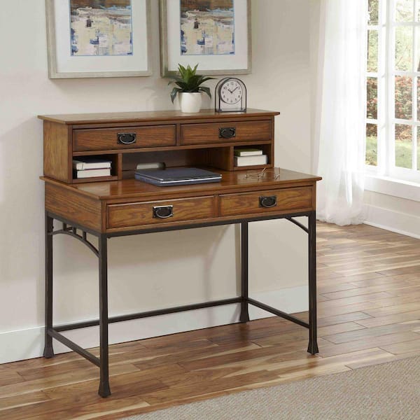 Home Styles Distressed Oak Desk with Hutch