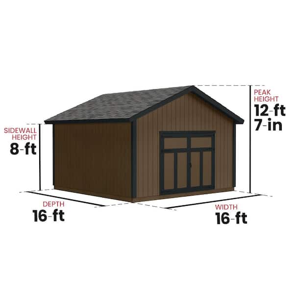 Handy Home Products Professionally Assembled Camden 16 ft. W x 16