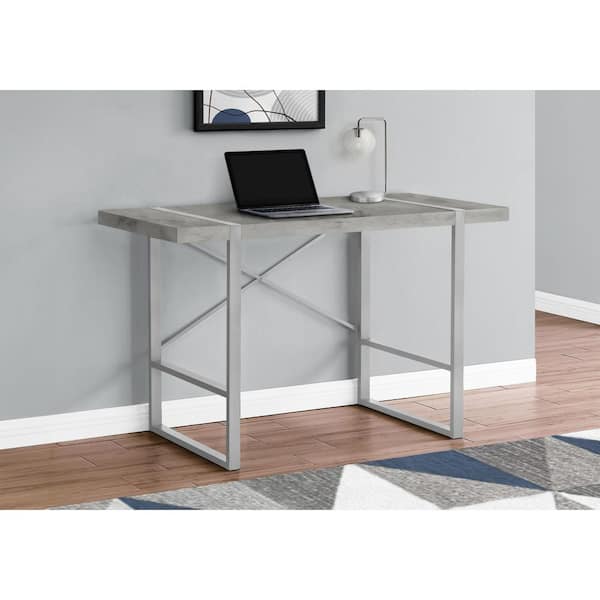 grey concrete desk