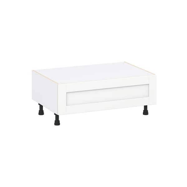 Milton 36 in. W x 24 in. D x 14.5 in. H Assembled Shaker Window Seat Base Kitchen Cabinet in Bright White