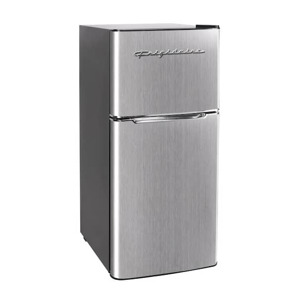 18.5 in. W, 4.5 cu. ft. 2-Door Mini Refrigerator, with Freezer in Platinum  Steel