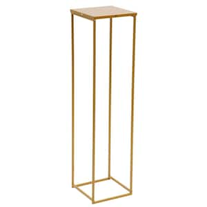 YIYIBYUS 39.37 in. Tall Indoor/Outdoor Gold Metal Vases Stand Plant ...