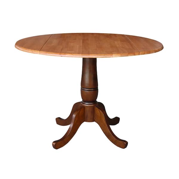 International Concepts Laurel Cinnamon & Espresso 42 in. Drop-leaf Dining Table