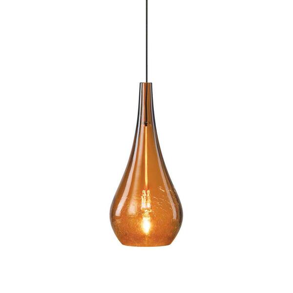 Generation Lighting Seguro 1-Light Amber Bronze Hanging Mini Pendant
