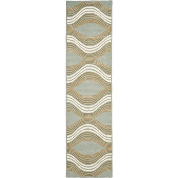 Wyndham 2 x 11 Blue/Multi Wave Runner Rug