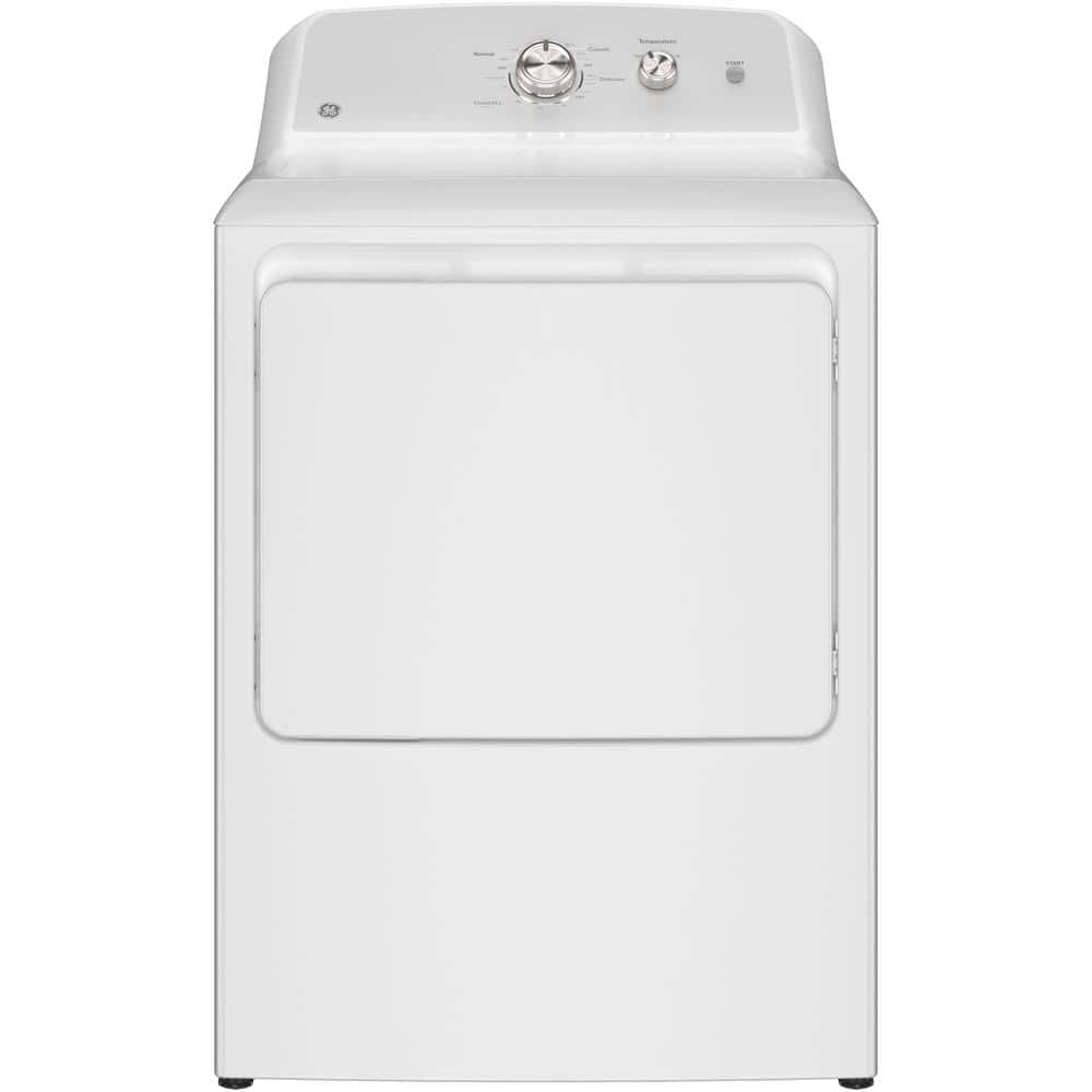 6.2 cu. ft. vented Electric Dryer in White with Auto Dry, 120 ft Venting, and Shallow Depth