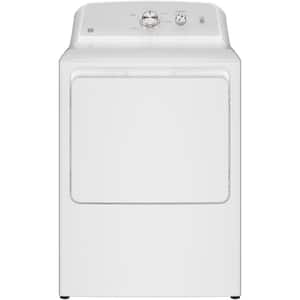 6.2 cu. ft. vented Electric Dryer in White with Auto Dry, 120 ft Venting, and Shallow Depth