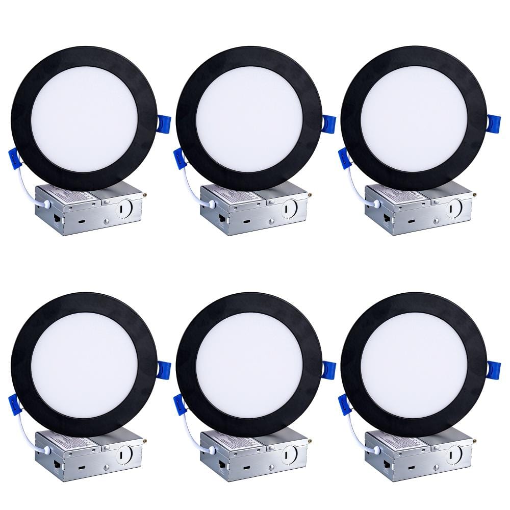 6.7 Inch LED Recessed Ceiling Light with Night Light, 5 CCT Adjustable, 12W 1200LM Dimmable LED Downlight(6-Pack) price history on PriceWatchPro