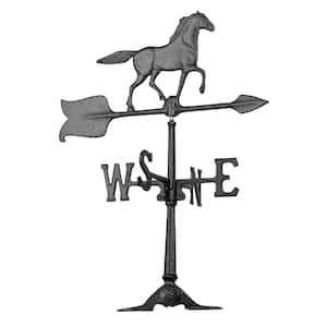 --5'' WIDE ! COMPLETE as shown. Details about   Beautiful large 3-d RUNNING HORSE Weathervane 