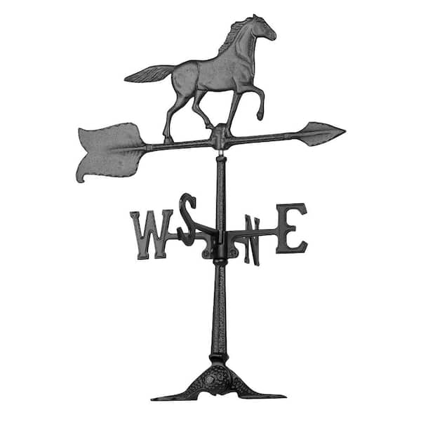 Whitehall Products 24 in. Black Horse Accent Weathervane