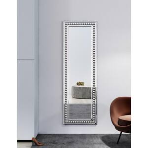 18 in. x 58 in. Modern Rectangle Framed Beveled Glass Standing Mirror