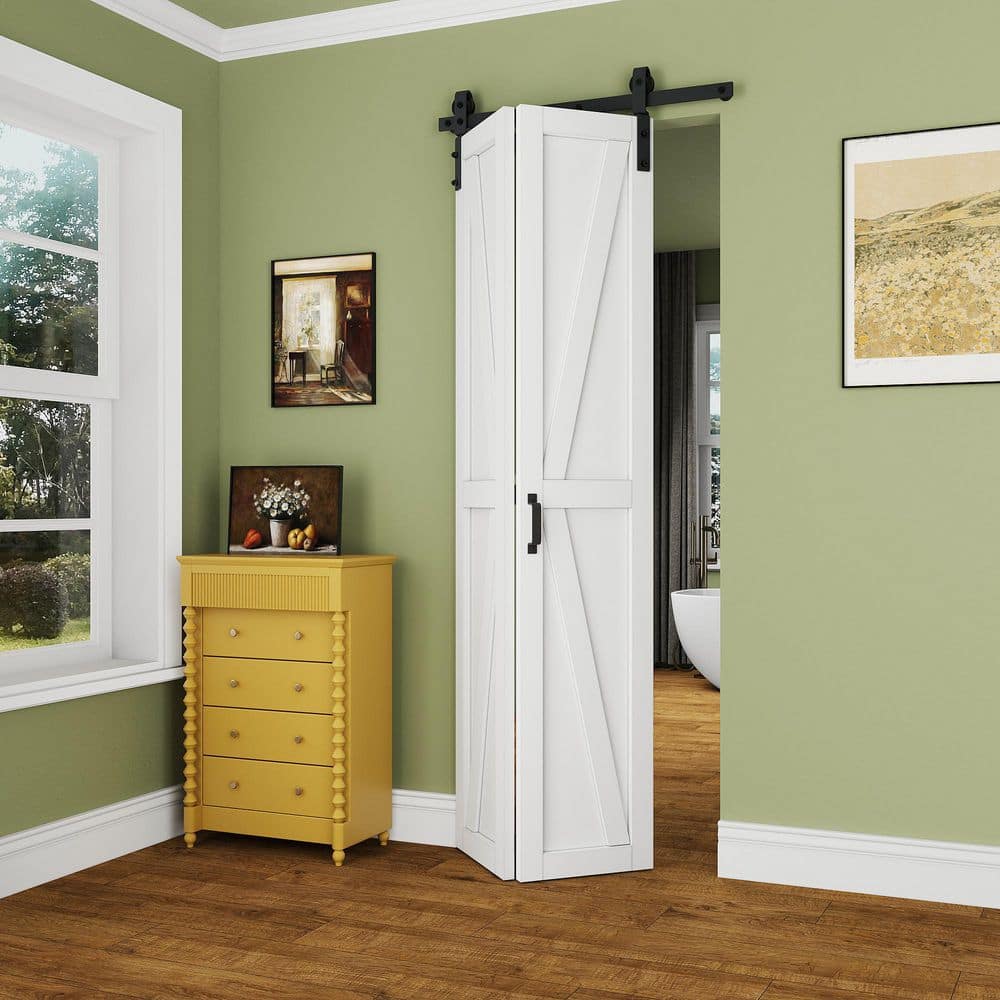 EH PUERTA 32 in. x 84 in. Paneled White Finished British K-Shape