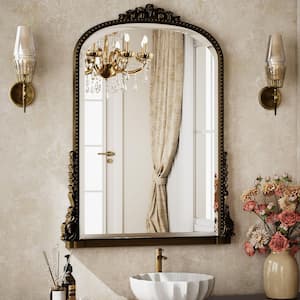 XRAMFY Antique Gold 24 in. W x 32 in. H Arched Modern Polyurethane