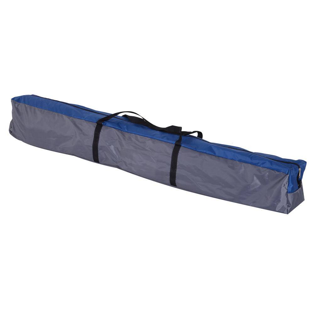 Outsunny Blue and Gray 4-Person Pop-Up Camping Tent