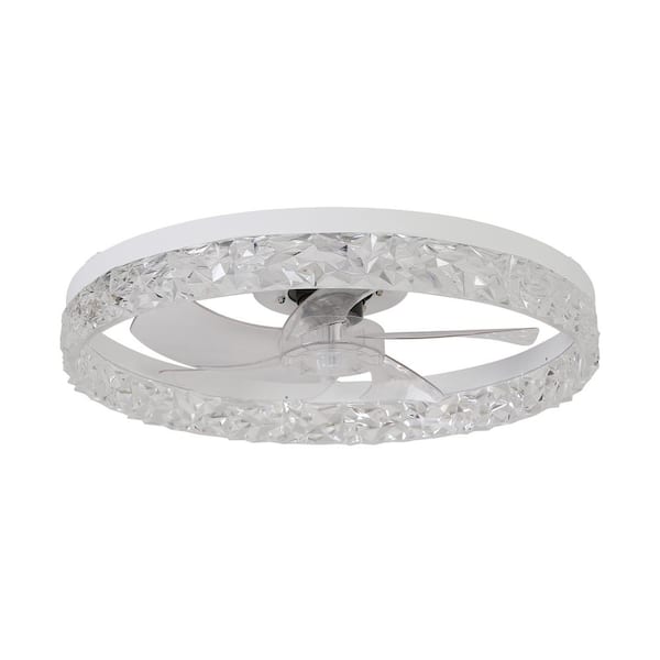 52 in. Smart Indoor Acrylic Standard Ceiling Fan with White Integrated LED, 6-Speed Adjustable, Quiet Motor