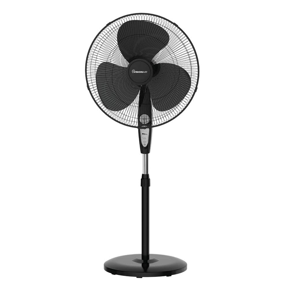 18 in. Oscillating Pedestal Fan with Remote, Black price history on PriceWatchPro