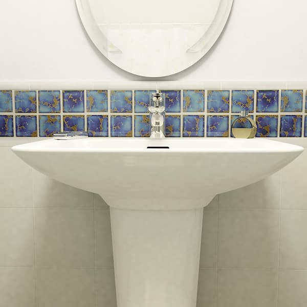 Merola Tile Channel Terra Azure Mega Square 12-1/2 in. x 12