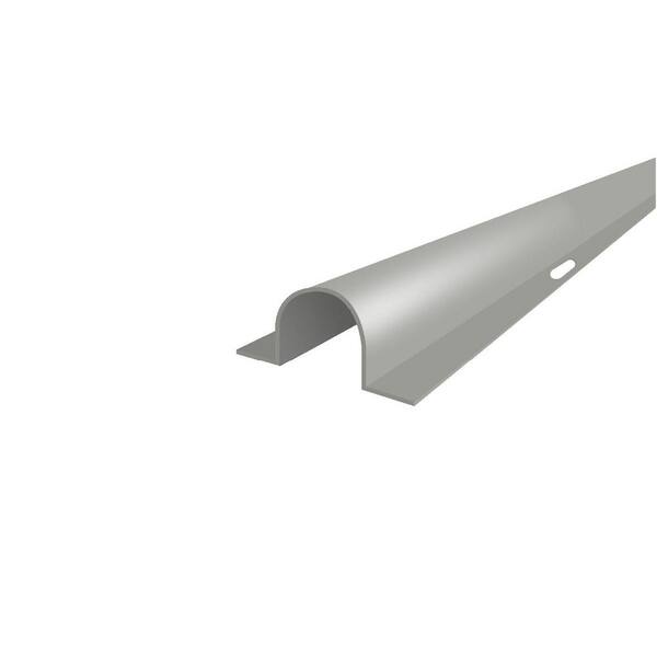 Wire Guard 1 in. x 5 ft. Flanged U-Channel Raceway, Gray