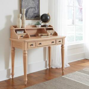 Cambridge 42 in. Whitewashed Natural Student Desk with Hutch