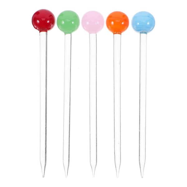 Sword-Shape Cocktail Picks Garnish Swizzle Stirrer Sticks Reusable Fancy Skewers 4.44 in. 5-Pack Kit