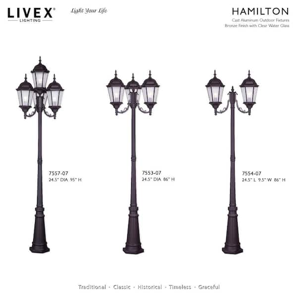 Livex Lighting 4-Light Hamilton Post Mount Light Livex Lighting 4-Light Hamilton Post Mount Light