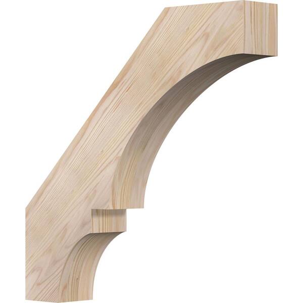 Ekena Millwork 3 1/2"W x 20"D x 20"H Balboa Smooth Knee Brace, Douglas Fir