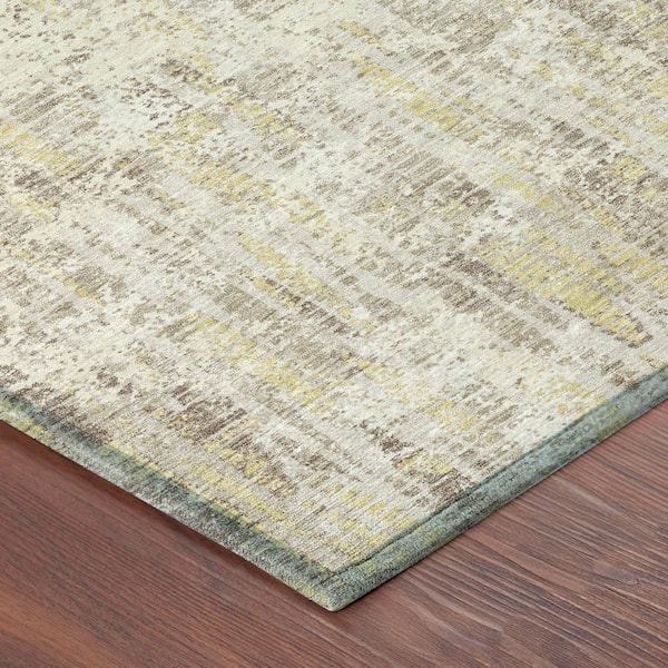 Chantille Machine Washable Indoor/Outdoor Abstract ACN2784 Ivory 2 ft. x 7 ft. Runner Rug