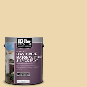 1 gal. #MS-35 Woodland Cream Elastomeric Masonry, Stucco and Brick Exterior Paint