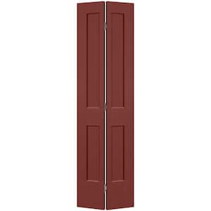 24 in. x 80 in. 2-Panel Logan Hollow Core Red Bluff Molded Composite Bi-Fold Door