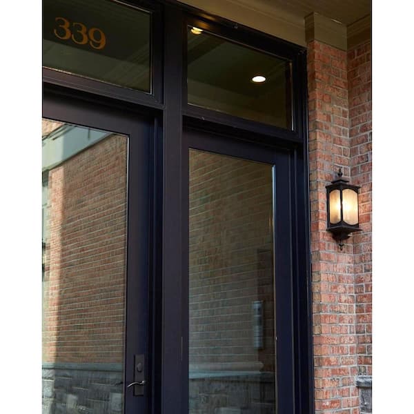 Market Square 3-Light Oil Rubbed Bronze Outdoor 25 in. Wall Lantern Sconce