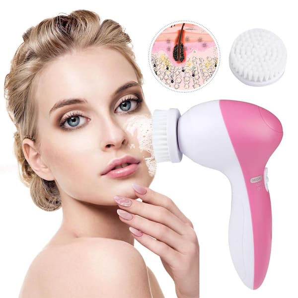 Aoibox Electric Facial Cleansing Brush with 5 Different