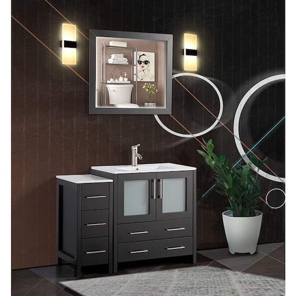 Vanity Art 42 In W X 18 D 36, Home Depot 36 X 18 Bathroom Vanity