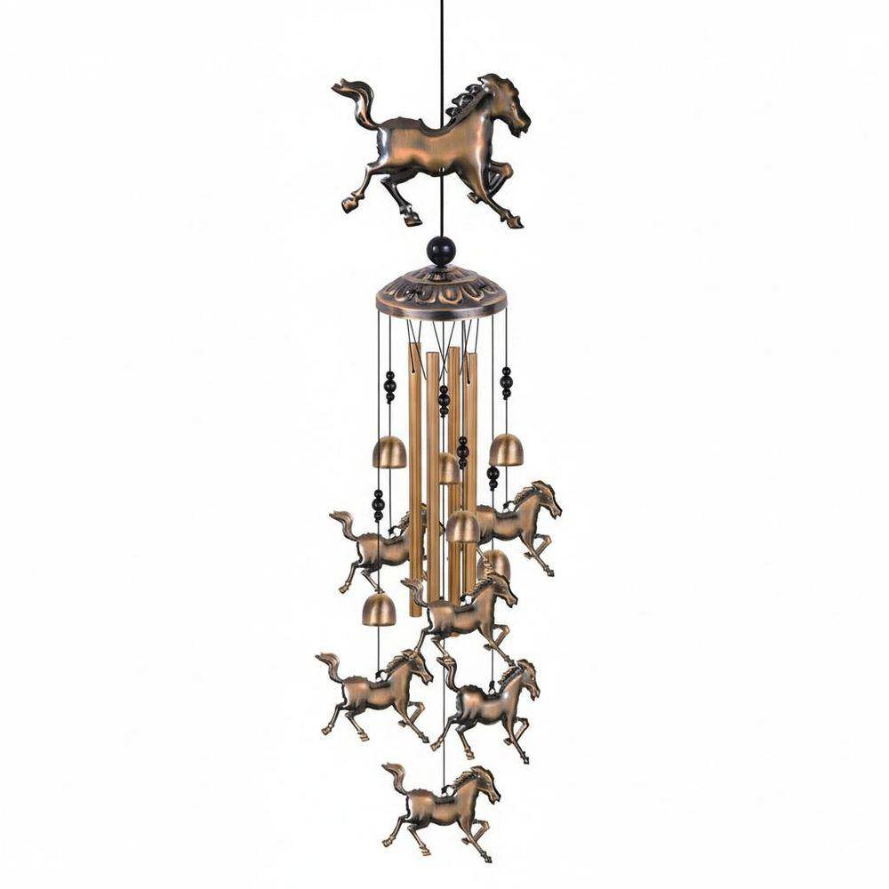 Bronze Horse Wind Chime for Garden & Home Decor YNLIN342 - The