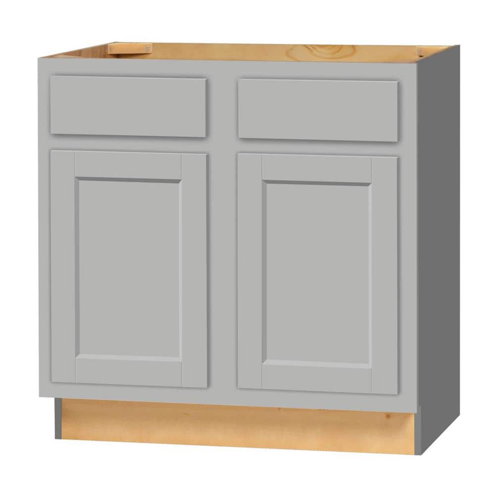 30 in. x 30.5 in. x 21 in. Gray Assembled Vanity Sink Base