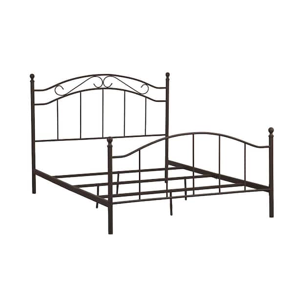 PRI All-in-1 Brown Queen Bed Frame