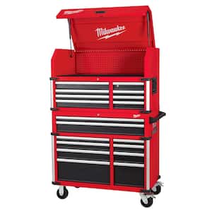 41 in.W x 22 in. D  18 Drawer Heavy Duty Tool Storage Tool Chest Combo in Rd