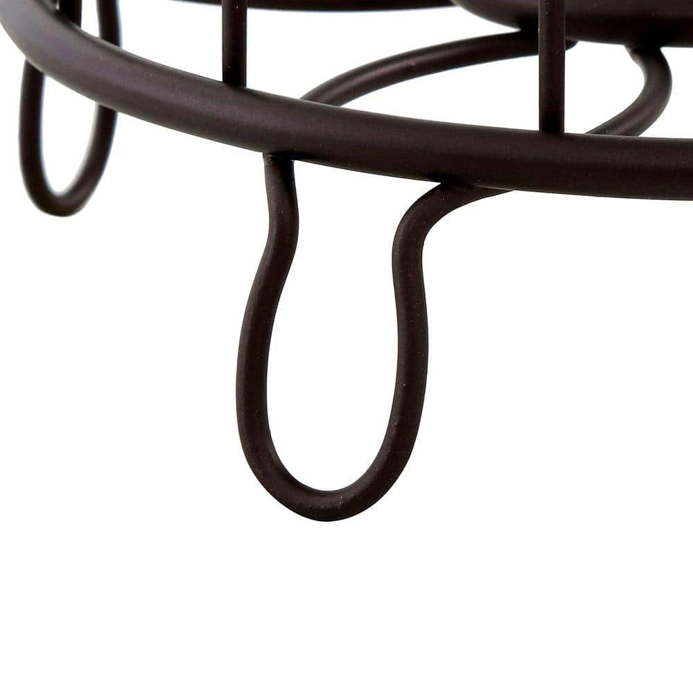 Bronze Free-Standing Steel Toilet Paper Holder and Reserve