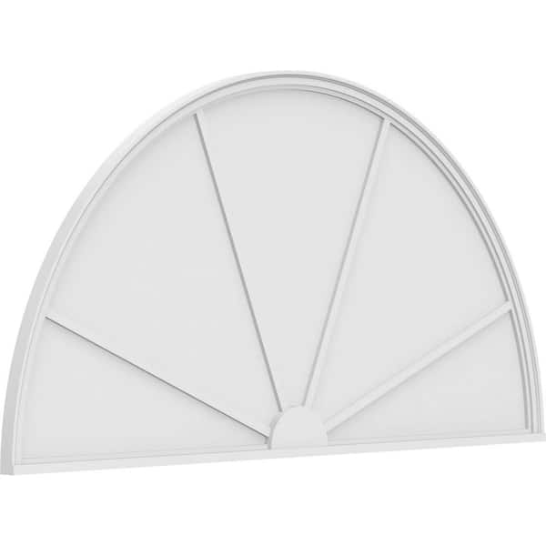 2 in. x 84 in. x 42 in. Half Round 4-Spoke Architectural Grade PVC Pediment Moulding