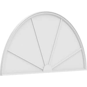 2 in. x 84 in. x 42 in. Half Round 4-Spoke Architectural Grade PVC Pediment Moulding